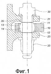 Узел эластомерного амортизатора с соединительной деталью и способ установки такого узла (патент 2389921)