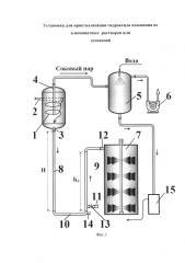 Установка для кристаллизации гидроксида алюминия из алюминатных растворов или суспензий (патент 2586134)