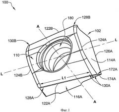Индексируемая тангенциальная режущая пластина и вращающийся режущий инструмент (патент 2431550)