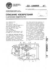 Стенд для испытания приводов (патент 1286920)