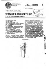 Устройство для тушения подземных пожаров газомеханической пеной (патент 1054551)