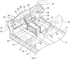 Конструкция для размещения автомобильного электронного компонента для электрического двигателя, приводящего в движение автомобиль (патент 2489272)