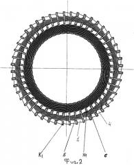 Шестифазная петлевая стержневая обмотка статора электрической машины (варианты) (патент 2257658)
