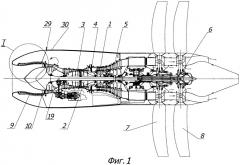 Газотурбинный двигатель с задним расположением винтовентилятора (патент 2439347)