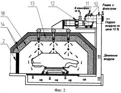 Установка для сушки лакокрасочных покрытий (патент 2491999)