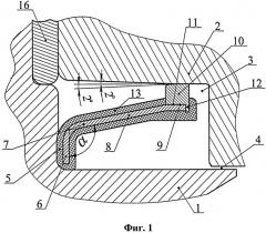 Буровое шарошечное долото с герметизированной опорой (патент 2423598)