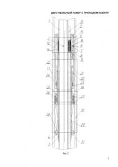 Двуствольный пакер с проходом кабеля (патент 2592925)