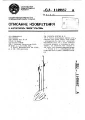 Лопата дедова в.я. (патент 1149887)
