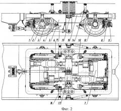 Тележка рельсового транспортного средства (варианты) (патент 2438897)
