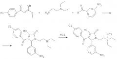 3-гидрокси-5-(3-нитрофенил)-4-(4-хлорбензоил)-1-(2-диэтиламиноэтил)-3-пирролин-2-она гидрохлорид, проявляющий противовоспалительную активность (патент 2303448)