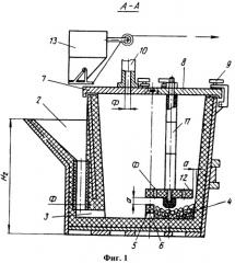 Ковш для проведения сфероидизирующего модифицирования расплава чугуна легкими лигатурами и его разливки (патент 2545884)