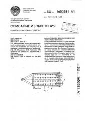 Устройство для распределения сыпучих материалов (патент 1653581)