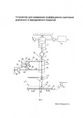 Устройство для измерения коэффициента сцепления дорожного и аэродромного покрытий (патент 2601246)