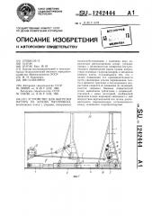 Устройство для выгрузки мусора из кузова мусоровоза (патент 1242444)