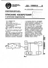 Устройство для измерения малых угловых смещений объекта (патент 1006910)