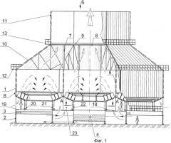 Многоконтурная эжекционная градирня (патент 2473855)