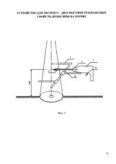 Устройство для экспресс-диагностики резонансных свойств древесины на корню (патент 2577886)