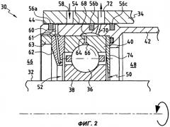Уплотненный подшипник качения с масляным демпфированием (патент 2310106)
