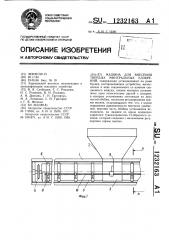 Машина для внесения твердых минеральных удобрений (патент 1232163)