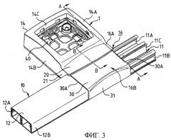 Корпус для оборудования, предназначенного для установки вдоль монтажного короба (патент 2256269)