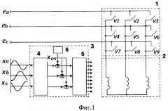 Способ скалярного управления (3×3)-фазным матричным преобразователем частоты (патент 2414800)