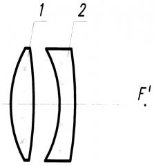 Двухлинзовый объектив (патент 2384868)
