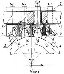 Способ и устройство для обработки зубьев цилиндрических круглозубых передач (патент 2258854)