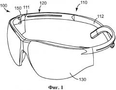 Очки, содержащие дугообразный гибкий элемент (патент 2590939)