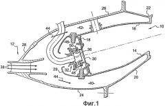Система впрыскивания смеси воздуха с топливом в камеру сгорания газотурбинного двигателя (патент 2478878)