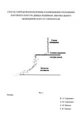 Способ определения величины и направления отклонения наружного контура днища резервуара вертикального цилиндрического от горизонтали (патент 2590342)