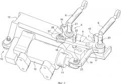 Устройство изменения угла установки лопаток двух ступеней неподвижного лопаточного аппарата в турбореактивном двигателе (патент 2338932)
