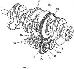 Зубчатое колесо и уравновешивающий вал для поршневого двигателя (патент 2499070)