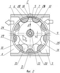 Роторная машина с внутренним зацеплением (варианты) (патент 2303134)