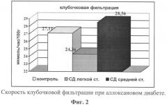 Способ диагностики нефропатии при аллоксановом диабете у экспериментальных животных (патент 2383020)