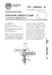 Устройство для упрочнения отверстий (патент 1087316)