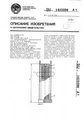 Устройство для отбора проб жидкого чугуна и шлака (патент 1423596)