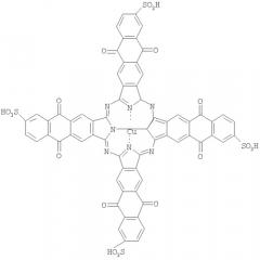 Тетра-[(10-сульфо)бензо[ ]]антрахинонопорфиразин меди (патент 2378303)