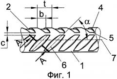 Прокатный профиль арматурной стали (патент 2309014)