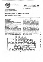 Устройство для контроля уровней восприимчивости радиоприемников по побочным каналам приема (патент 1741280)