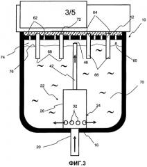 Емкость, содержащая слой гранул, и система распределения газовой и жидкой фаз, циркулирующих в упомянутой емкости в восходящем потоке (патент 2466782)