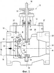 Уплотнение шарового клапана с с-образными уплотнениями подвижного и неподвижного соединений (патент 2563791)