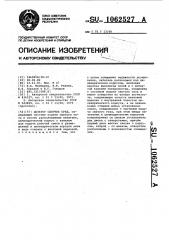Дозатор сыпучих сред (патент 1062527)