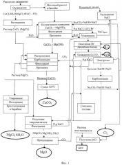 Способ комплексной переработки рассолов хлоридного кальциевого и хлоридного магниевого типов (варианты) (патент 2436732)