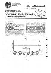 Железнодорожная цистерна для затвердевающих жидкостей (патент 1211171)