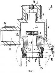 Вставной радиаторный клапан, имеющий радиальное внутреннее уплотнение и радиальное наружное уплотнение, а также подводящий или отводящий штуцер (патент 2281434)