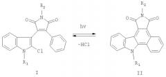 1-замещенные 3-(2-хлор-1н-индол-3-ил)-4-фенил-1н-пиррол-2,5-дионы и их применение для фотохимического генерирования стабильных флуоресцирующих соединений и 2,8-замещенные бензо[а]пирроло[3,4-с]карбазол-1,3-(2н,8н)-дионы и их применение в качестве флуорофоров (патент 2402547)