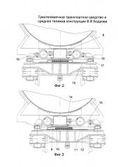 Трехтележечное транспортное средство и средняя тележка конструкции в.в. бодрова (патент 2613922)