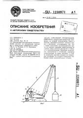 Стреловой грузоподъемный кран (патент 1230971)