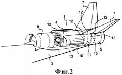 Турбореактивный двигатель для летательного аппарата, летательный аппарат, оснащенный таким турбореактивным двигателем, и способ установки такого турбореактивного двигателя на летательном аппарате (патент 2398714)