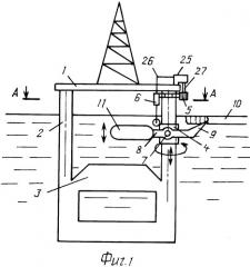 Морская глубоководная плавучая платформа (патент 2431717)